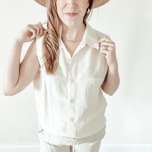 Chico’s Linen Silk Blend Top